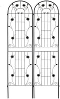2 Pack Black Metal Garden Trellis Rustproof Plant Support Frame by SHIMOST