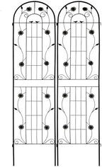 2 Pack Black Metal Garden Trellis Rustproof Plant Support Frame by SHIMOST