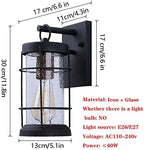Exterior Wall Light Vintage Rust Kerosene Style Wall Lantern Outdoor Wall Light,Porch Sconces Waterproof Metal Wall Sconce Lighting Wall Lamp for Front Door(Bulb Not Included) - Image 6