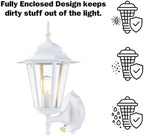 GRUENLICH Outdoor Wall Light Fixture, Antirust Aluminum Glass, White 2 Pack - Image 5