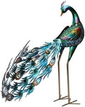 Ujicde 22.8Inch Peacock Statue Garden Ornaments Outdoor, Large Standing Metal Peacock Garden Sculpture, Garden Bird Art Decor for Yard Porch Patio (Color : B) by Ujicde