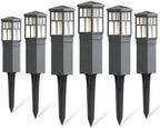 VENUS MANUFACTURING Low Voltage Pathway Lighting 6 Pack Outdoor Square Bollard Path Lights LED Landscape Lighting 0.6W 3200K Warm White Light for Walkway Yard Backyard Lawn Garden Decorative by VENUSMANUFACTURING