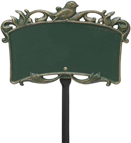 2 Line Personalized Aluminum BIRD Garden Plaque 14.25"W x 9.5" H - Image 2