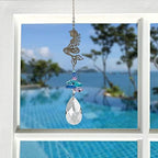 Woodstock Chimes Woodstock Rainbow Makers Collection, Crystal Fantasy, 4.5'' Mermaid Crystal Fantasies Crystal Suncatchers for Outdoor, Patio, Home or Garden Décor (CFMM) - Image 3