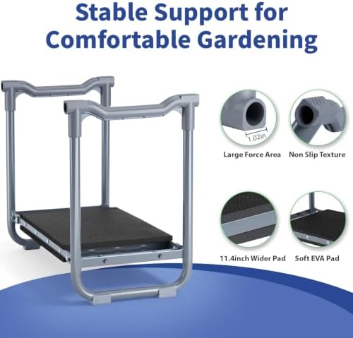 Garden Kneeler and Seat Heavy Duty Wider Thicker Kneeling Pad Stool Grey - Image 6