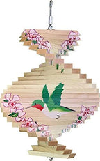 Hummingbird Wood Wind Spinner - Made in USA by MapleLandmark