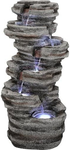 Extra-Large Rock Outdoor Water Fountain with Pump & Light Separate Control - Image 2