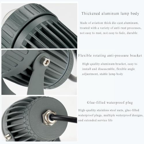 LED Narrow Beam Spotlight, IP65 Waterproof Outdoor Uplight - Image 4