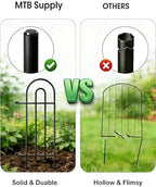 32in(H)×50ft(L) Black Decorative Garden Border Fence Total 35 Panels No Dig Metal Folding Fence Garden Edging Border Fence for Animal Barrier Fencing Flower Bed Yard Patio - Image 7