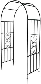 Outvita 7.3FT Dark Green Metal Garden Arch Trellis for Climbing Plants - Image 3