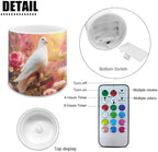 Floral Pigeon LED Flameless Candles with Realistic Dancing Flame Outdoor Battery Operated with Timer Remote (4 Pack) Elegant Lighting for Gardens, Backyards, Balconies & Patio Decor - Image 6