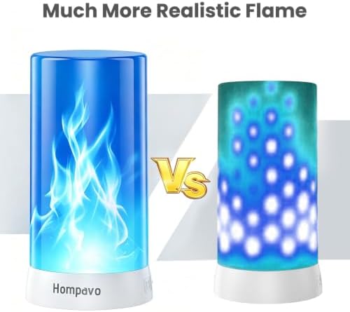 Hompavo 【Upgraded】 Flame Lights with Remote, Timer, 4-Mode Rechargeable - Image 2