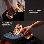 O'Bright Dome Cordless Rechargeable LED Mushroom Table Lamp, Rose Gold - Image 3