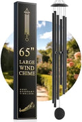 Large 65" Wind-Chimes-Outdoor-Deep-Tone, Soothing Melodic Tones Windchimes, Wind Chimes for Outside, Black Memorial Wind Chime Best Gift for Mom Women Grandma Neighbors by BugRetest