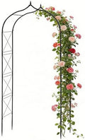Metal Garden Arbors 8Ft Thickened Arch Trellis for Climbing Plants by ROARLITEE