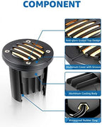 SUNVIE 6-Pack 12W 3000K LED Low Voltage Landscape Well Lights, Grated Top - Image 4