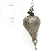 Westcharm Extra Large 27”H Antique Silver Oriental Moroccan Ramadan Lantern Metal Hanging Pendant Light Candle Lantern Lamp Indoor Outdoor Decorative Décor - 42" H with Chain - Image 7