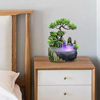 Rockery Stream Tabletop Fountain, Zen Meditation Indoor Waterfall Feature with Automatic Pump and Switch, Desktop Fountain for Home Office Bedroom Decoration(US regulations Include Fog) - Image 3