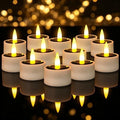 12 Pcs Solar Tea Lights Outdoor Waterproof LED Little Solar Votive Candles by yulloyello