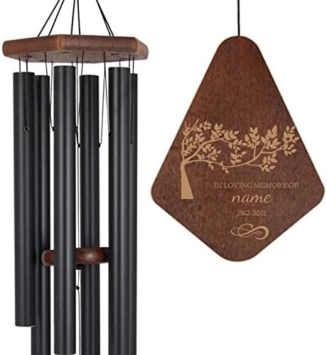 ASTARIN Personalized Name Memorial Wind Chimes, Sympathy Gift for Loss of Lover Mom Dad, Bereavement Deep Tone Wind Chimes for Outside in Memory Gift, Decor Outdoor Garden Patio by Astarin
