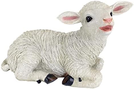 Design Toscano Sitting Yorkshire Lamb Garden Farm Animal Statue, 15 Inch by DesignToscano