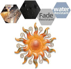 Sun Metal Wall Art Rustic Celestial Plaque Waterproof Hanging Decor for Garden Patio Porch Living Room Indoor Outdoor Home Stylish Eye catching Ornate Ornament (16 INCH) - Image 7