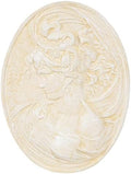 Sungmor White Cast Iron Wall Decor,Oval-shaped Classical Lady Relief Plaque by Sungmor