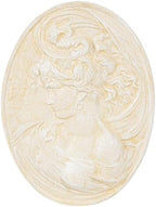 Sungmor White Cast Iron Wall Decor,Oval-shaped Classical Lady Relief Plaque by Sungmor