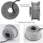 Submersible RGB LED Ring Fountain Light - IP68 Waterproof 12V-24V Stainless Steel Underwater Spotlight (RGB+Remote Control 9W(12V)) - Image 5