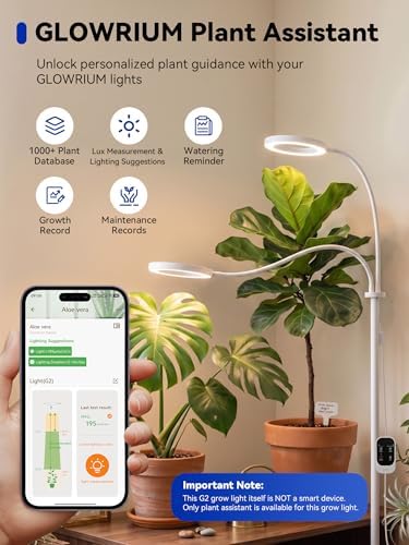 GLOWRIUM Grow Lights for Indoor Plants,Full Spectrum Plant Light with Stand - Image 3