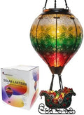 Christmas Hot Air Balloon Solar Lantern with Santa Sleigh and Flame by Balloontern