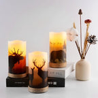 Homemory Christmas Real Wax Flameless LED Pillar Candles with Timer Remote - Image 5