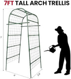 Garden Arch Trellis for Climbing Plants Outdoor, 7 Ft Tall Cucumber Trellis - Image 3