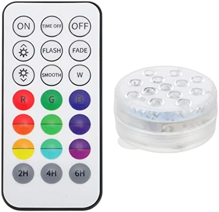 2 Sets Led Garden Driving Aquariums Remote Underwater Lights White Base Pool with Aquarium Fountain Ornament Decoration Submersible Pond Bathtub Hot Magnets Remoter(Colorfulx2pcs,7X3CMx2pcs) - Image 4