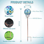 Solar Garden Decorative Light, Mosaic Gazing Globe Stake for Yard Decor - Image 2