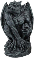 Ebros Kong Giant Primate Winged Gorilla Gargoyle Crouching On Rock Statue Medieval Renaissance Gothic Decorative Figurine 6.5" Tall Gargoyles Notre Dame Stoic Creatures Stone Devils Macabre Decor by EbrosGift