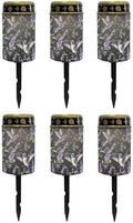 Poceacles Outdoor Solar Lights Solar Outdoor Candle Solar Cemetery Lights Water Resistant Fake Candle Solar Garden Stake Lights for Cemetery Grave Decorations, Hummingbird Hyacinth Leaf, Pack of 6 by Poceacles