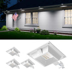 FALOVE 4 Pack Cool White Solar Power Gutter Mount Lights Outdoor Waterproof by FALOVE