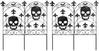 hogardeck 2PCS Halloween Decorations Outdoor, Metal Fence Decorative Garden Stakes with Skull Head for Halloween Decor, Yard Signs for Halloween Outside Garden Lawn Porch Party Decorations by HOGARDECK