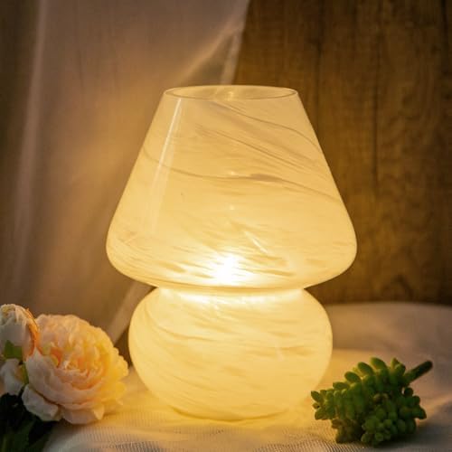 MJ PREMIER Battery Operated Lamp, Cordless Mushroom Lamp with Timer, Cloud by MJPREMIER