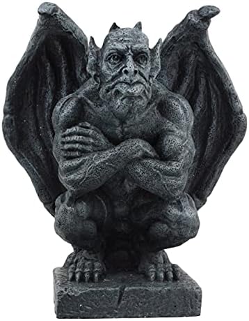 Ebros Winged Watchman Gothic Troll Gargoyle Statue Night Sentry Guardian Gargoyle Decorative Figurine 6.5" Tall by EbrosGift