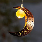 Tryme Solar Moon Wind Chimes Outdoor Solar Lights Windchimes Waterproof Hanging Decorations Gifts for Garden Patio Birthday Thanksgiving Home Party - Image 4