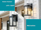Dusk to Dawn,Outdoor Wall Lantern, Closed Bottom Matte Black, 11.5",1-Pack - Image 5
