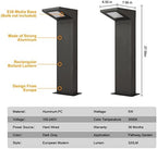 Landscape Lighting Outdoor Pathway LED Lights Modern Garden Lights Decorative Bollard Lamp IP54 Waterproof for Driveway Walkway Patio Lawn 5W 320Lm 27.6In 120V Wired - Image 6