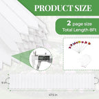 Wood Garden Edging, 9" H x 8 Ft L, 2 Pack, White Garden Fence - Image 3