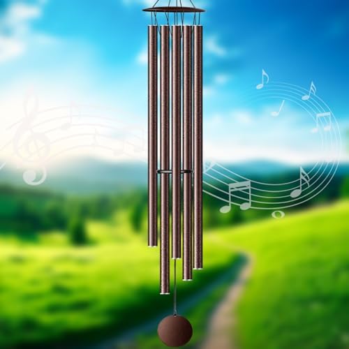 68” Large Wind Chimes for Outside Deep Tone, Bronze WindChimes for Women Mom Grandma, Memorial Sympathy Wind Chime for Loss of Loved One by OEMUXU