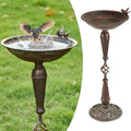 Cast Iron Pedestal Bird Bath,Metal Bird Bath for Outdoor,Vintage Birdbath by AIHAOKAN
