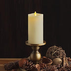 Luminara - Flameless LED Battery Operated Flickering Pillar Candles - Ivory - Pack of 1-3x6.5 - Realistic Moving Flame Real Wax Indoor/Outdoor Decor - Image 2