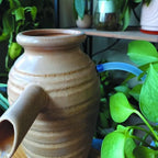 Outdoor Garden Fountain Spitter Pond Water Feature Pump Ceramic Pot Decoration (5.7 inch Brown) - Image 5
