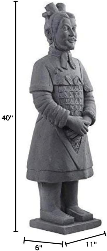 Nearly Natural 40 in Warrior Statue Detailed Oriental Garden House Decor - Image 6